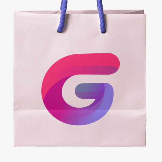 Paper Bag with  Big Logo